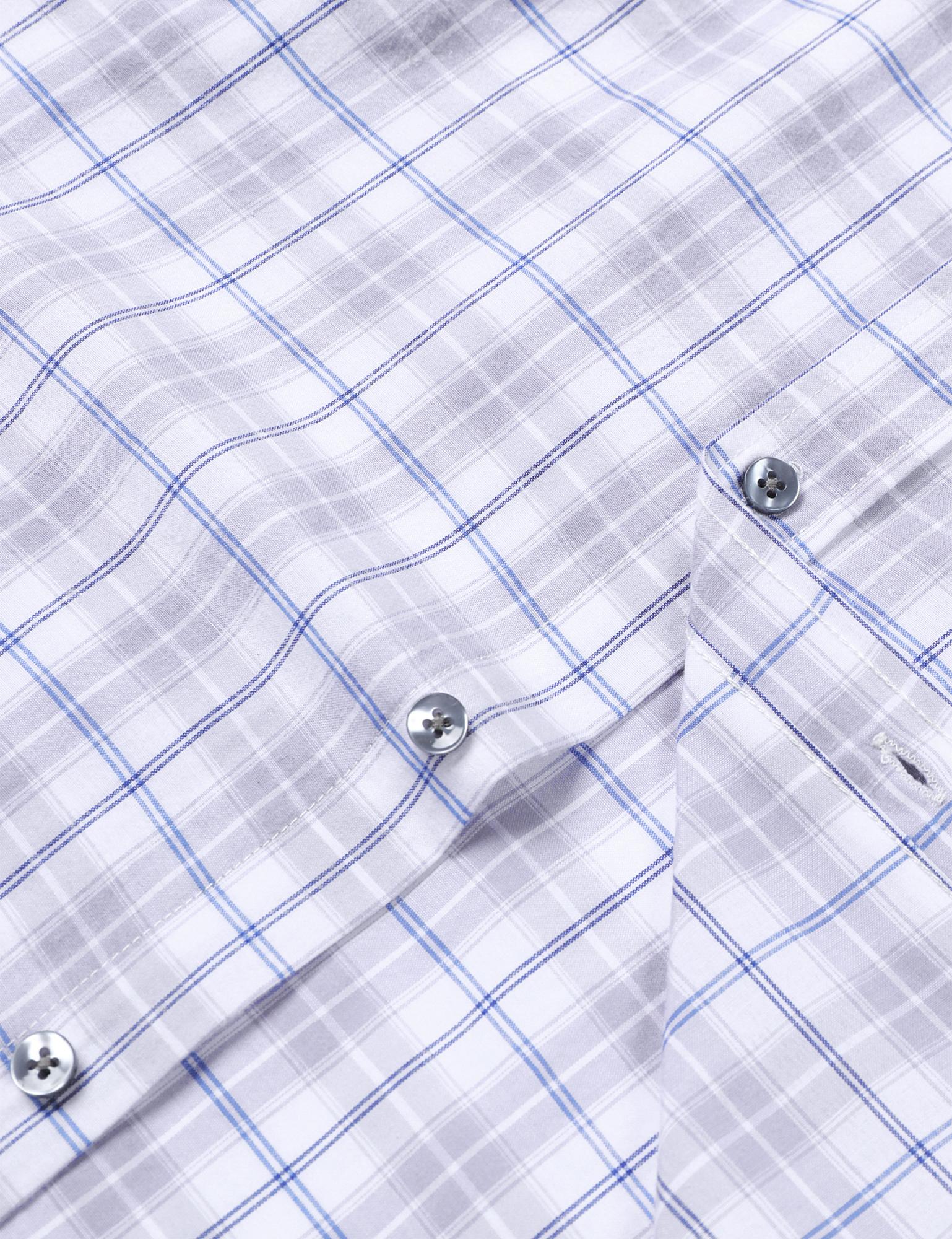 ZEROYAA Men's Plaid Long Sleeve Dress Shirt Formal Gingham Slim Fit Button Down Shirts with Lightweight Casual Classic Birthday Fashion