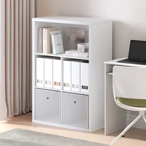 CUBICLE Bookcase, 5-Cube Bookshelf, Cube Storage Bookcase with Closed Back, 15.3 x 29.9 x 43.3, for Living Room Bedroom Home Office, White