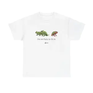 Chameleon Not Here to Fit In T-Shirt, Y2k Shirt, Animal Tee, Gifts Shirt, Unisex Vintage Graphic Tees Gothic Grunge Y2k Emo Scene Amity Affliction Style Clothes Men Women Streetwear.,Men's,tshirt