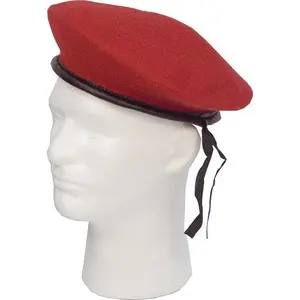 Red - Military Monty Beret - Wool/Nylon