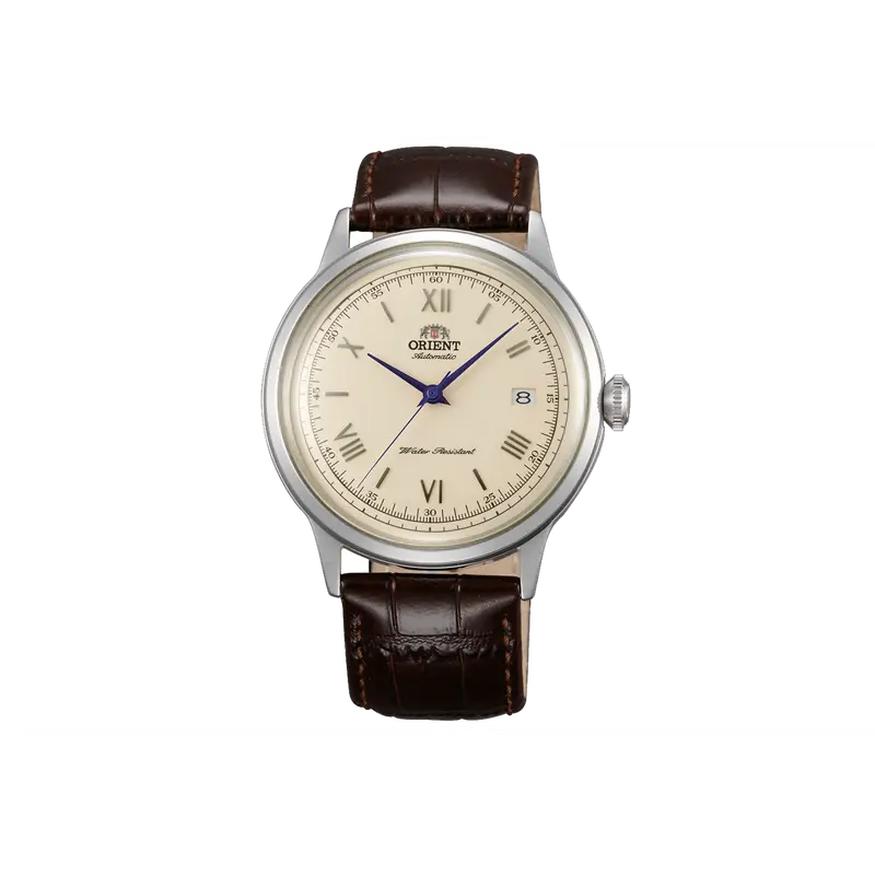 Orient Bambino Version 2 Men's Automatic Analog Wristwatch - 40.5mm Round Face Dress Watch, Stainless Steel Watch, Hacking, Domed Mineral Crystal, 40-Hour Power Reserve, 30M-50M Water Resistance, Buckle Clasp, Calendar, 12-Month Warranty, TAC00009N0