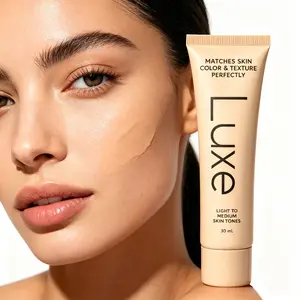 Luxe Color Changing Foundation for Women – Instantly Adapts to Your Skin Tone – Buildable Light-to-Medium, Medium Dark-to-Dark, Coverage – 12-Hour Wear – Natural Dewy Finish