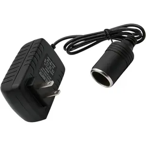 Car AC to DC Converter, 110-240V to 12V 2A Auto AC DC Converter Power Supply Adapter Transformer, 24W Car Cigarette Lighter Socket Adapter, for Most Cars (Black)