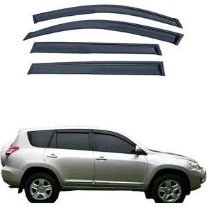 Tape On Window Visors Rain Guards Compatible with 2006-2012 Toyota Rav4,Side Vent Window Deflector Exterior Rain Guard Shade,Weatherproof,UV Resistant,Easy Installation, Enhanced Airflow & Style