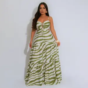 summer spring clothes 2025 new Printed Women Strap Sleeveless Backless Long Dress 2025 Birthday Beach Evening Sexy Night Party Maxi Dresses Vestidos Casual Light Womenswear Check Gamis Rose Red