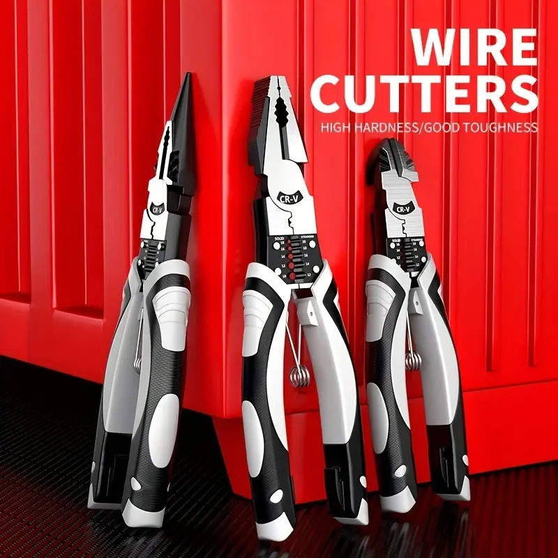 OUDISI Forged Cr-V Chromium-Vanadium Steel Combination Pliers - 2-in-1 Needle-Nose Wire Cutters for Crimping Tasks (Forged Metal 2-in-1 Tool), Work