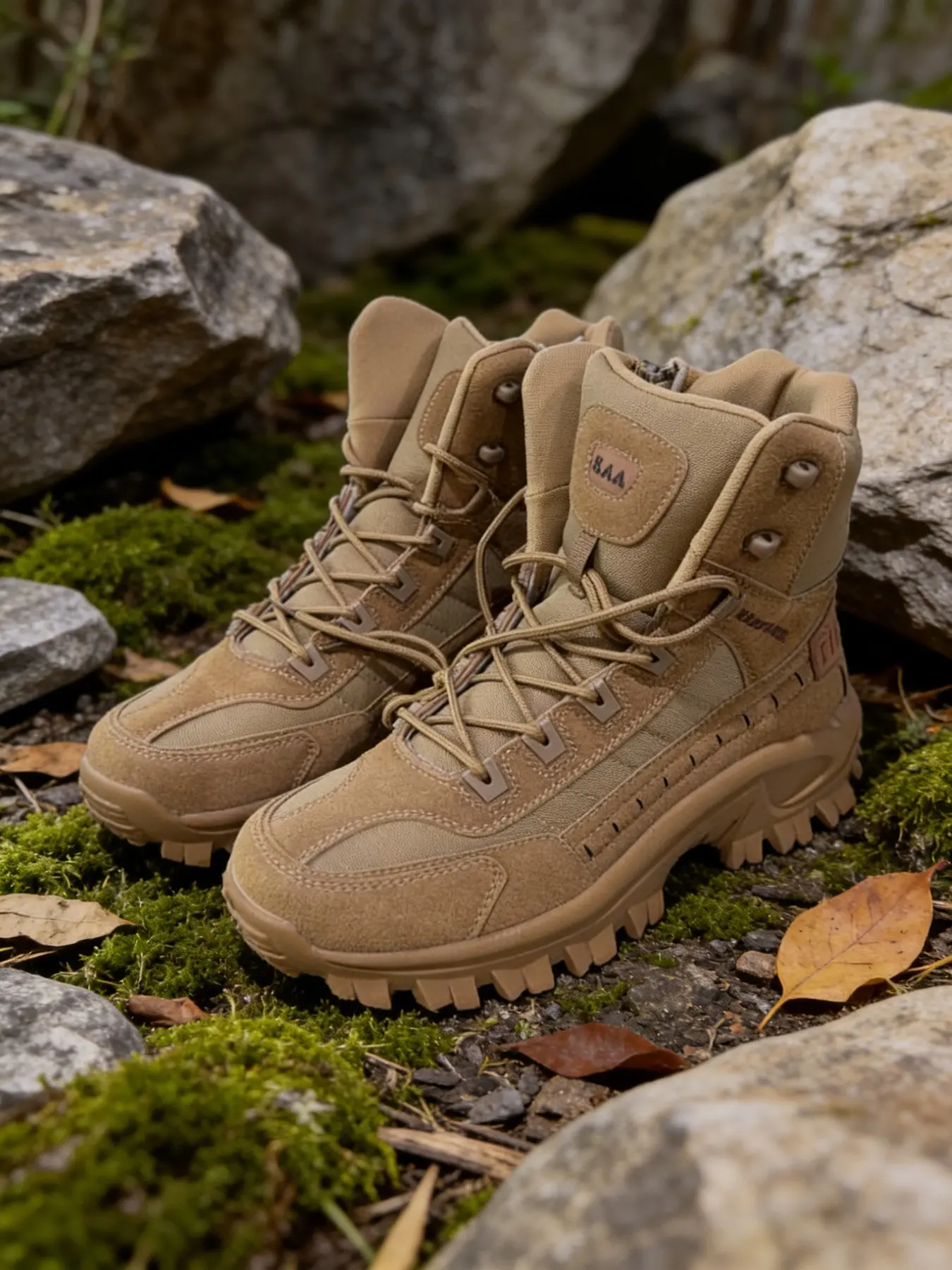 Men's Outdoor Jungle Anti-Slip Boots, Hiking Trekking Tactical Military Boots, Lightweight Durable Work Boots, Ankle Height, Medium Width, Trekking Shoes, Hiking Footwear