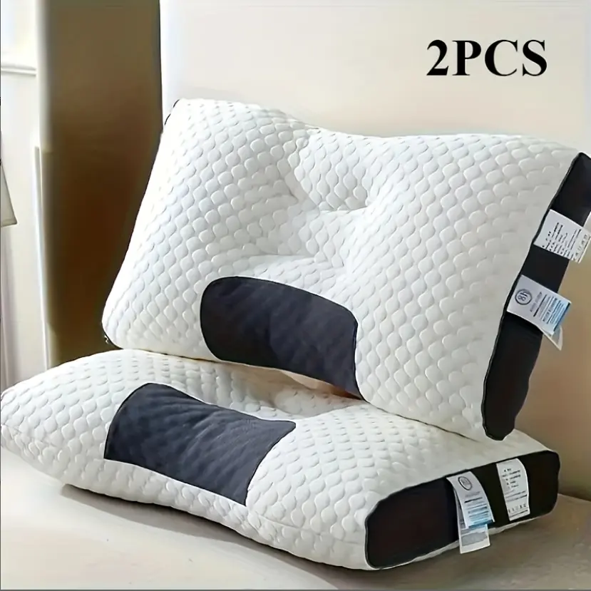 Honeycomb Cervical Neck Massage Pillow Set, Orthopedic Contour Support, Non-Collapse Core, Adjustable Comfort, All-Season Relief, 850G Lightweight Pillow for Neck Health (Suitable for All Sleep Styles), Cervical Neck Pillow