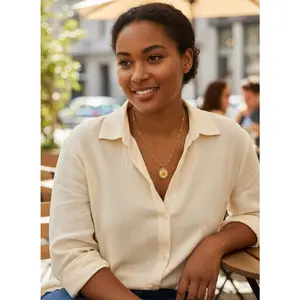 Pre-owned Repurposed Chanel Clover Medallion Necklace