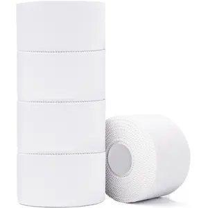 Athletic Tape,5 Pack White Sports Tape,Very Strong No Sticky Residue Wrist Ankle Tape for Gymnastics Boxing Lacrosse Climbing Hockey Bat
