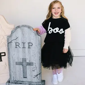 Spooky Hand Embroidered Sweater - Pastel Boo