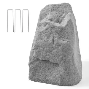 【FathersDayGift】VEVOR Faux Rock Cover, Outdoor Fake Landscape Rock Well Pump Cover, Realistic Appearance & Seamless Design, Lightweight & Weather-Resistant Artificial Boulder for Garden Yard Décor, Grey, Medium Size