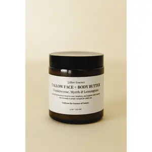 Grass-Fed Tallow and Jojoba Oil with Frankincense, Myrrh and Lemongrass