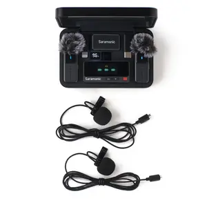 Saramonic Air | 2-Person Mini Wireless Clip-On Mic System w/ Lavaliers for Cameras, Mobile Devices & Computers