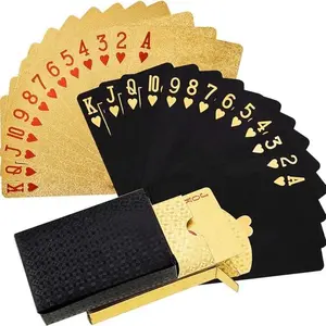 Color Black Gold Playing Card Game Card Group Waterproof Poker Suit Magic Dmagic Package Board Game Gift Collection