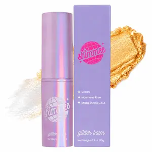 Shimmee Goldee Body Glitter Balm Stick - Gold Shimmer, Sun-Kissed Glow, Vitamin E Hydrating, Vegan & Hormone Free, No Glue Sparkle for Face Body Hair, Made in USA