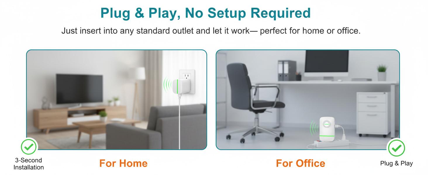 2026 Upgraded US Plug Power Box with 2-Hole Outlet Design, 90–250V Wide Voltage Input, Compact and Portable Plug-In Wall Socket Extender, Perfect for Home, Office and Travel Use