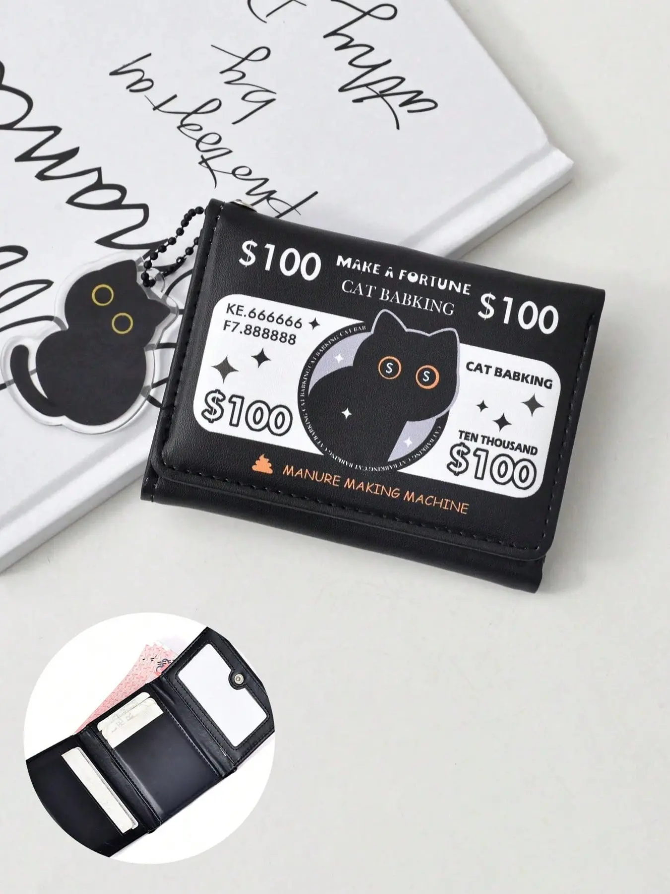 Cute Cat Wallet for Students & Campus Cards, Y2K Retro Style, Perfect Valentine's Day Gift, Korean Design, Ideal for ID & Credit Card Holder