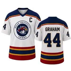 TV Off Campus Briar University Hawks 4 Hockey Jersey Short Sleeve Breathable Mesh Loose Fit Y2K Streetwear Casual Shirt