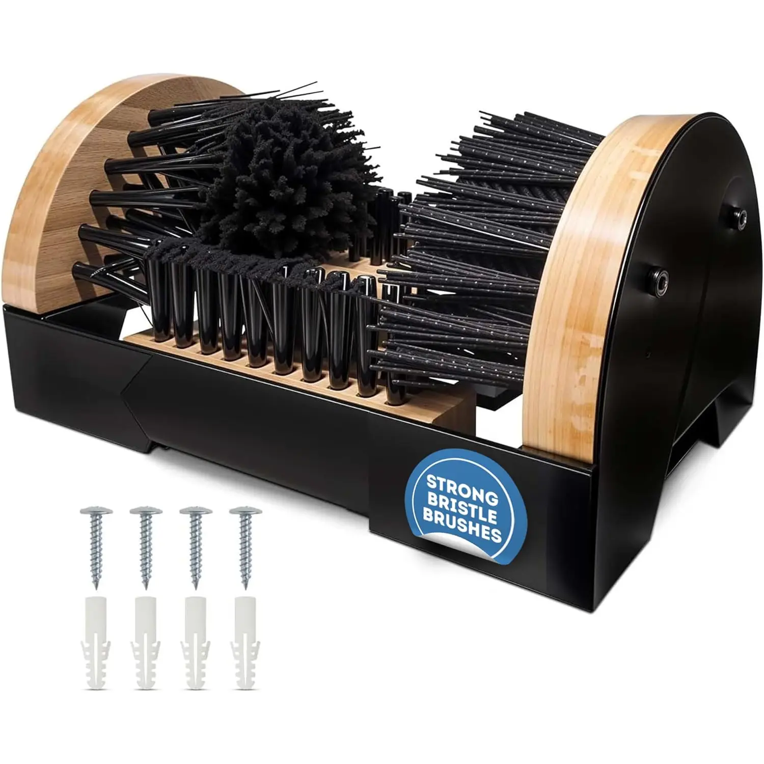 Heavy-Duty Boot Scrubber with Scraper Brushes, Durable All-Weather Cleaning Hardware for Secure Mounting, Entryways & Decks, Indoor-Outdoor Long-Term Use Tool for Women