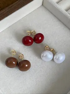3 Pairs Elegant Geometric Pearl Stud Earrings Set Earring Pack Faux Pearl Jewelry for Women, Daily Commute Party Wedding Holiday Wear, Simple Luxury Style Studs Earrings