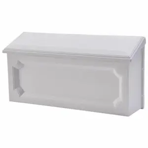 Solar Group  White Plastic Horizontal Wall Mount Mailbox