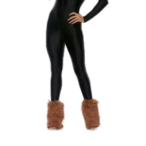 Brown Fur Leg Warmers