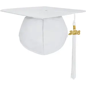 Matte Graduation Cap 2025 and 2026 Tassel Adult Graduation Hat for High School College