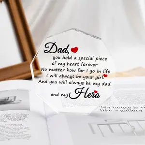 Father's Day Gift Dad Gifts From Daughter Acrylic Valentines Day Gifts For Dad Christmas Stocking Stuffers Unique Birthday Gifts For Dads Acrylic Fathers Day Stockings Stuffer For Dads Office Decor