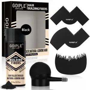 Hair Thickening Powder for Men Natural Look Hair Building Fibers Professional Haircare Texture Powder Perfect for Thinning Hair(Black)