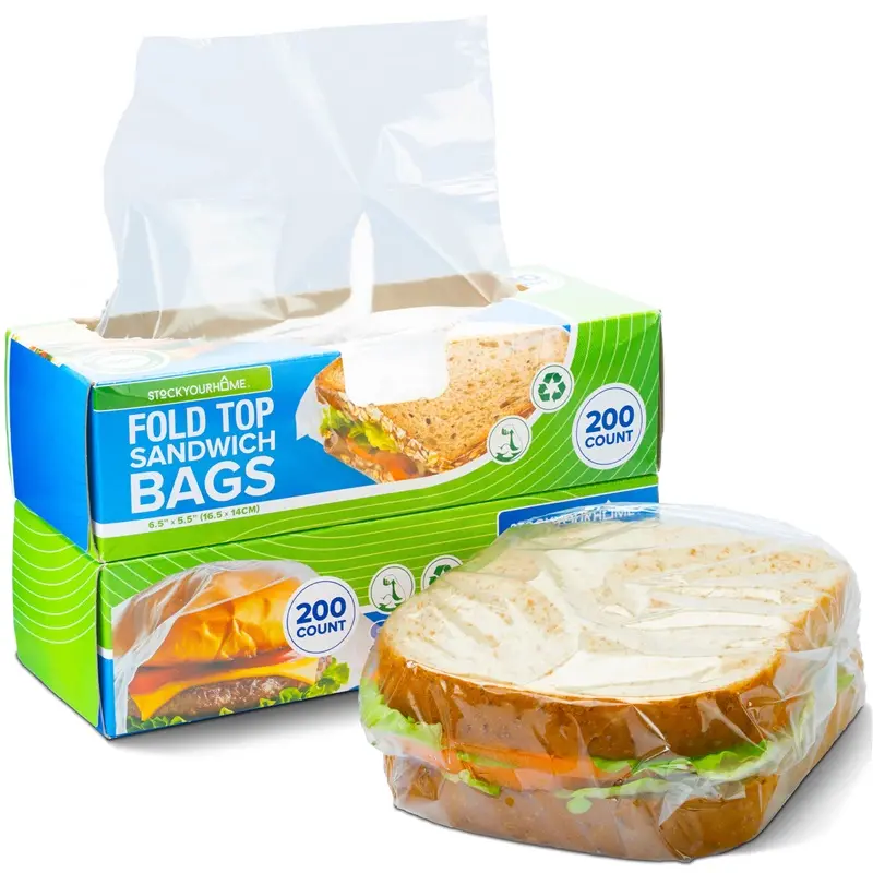 Sandwich Bags w/ Fold & Close Top - 400 pack