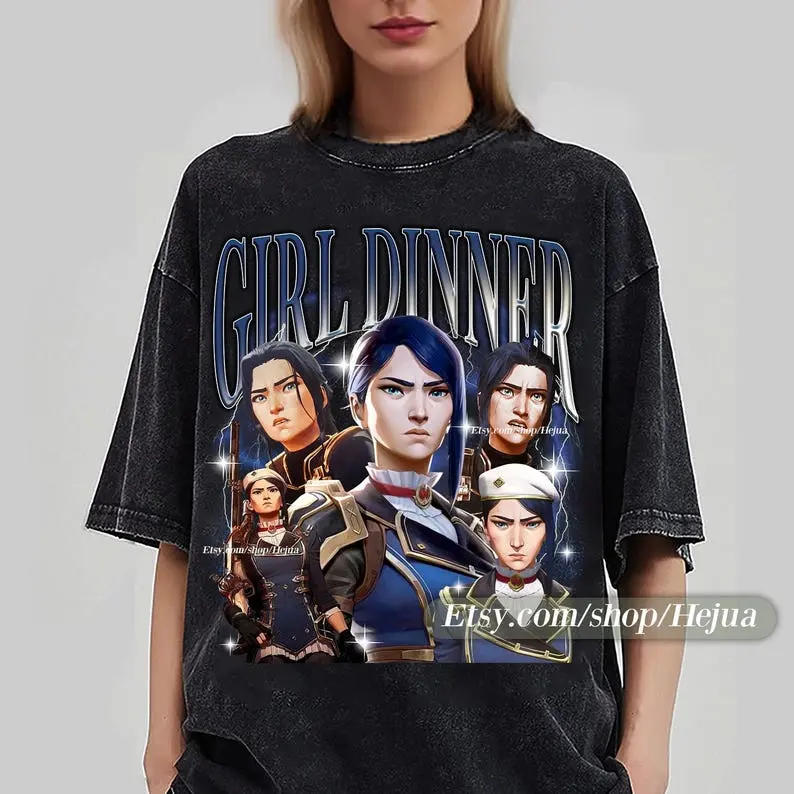 (Sale Off Up To 50%) Vi Arcane T-Shirt Unisex Vintage Streetwear Shirt Anime Apparel fanmerch lol Merchandise Fan gift , Sweatshirt, Hoodie