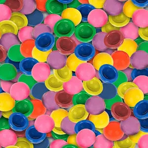 1" Mini Poppers, Bulk Pack of 144, Pop-Up Half Ball Toys in Assorted Colors, Old School Retro 90s Toys for Kids, Birthday Party Favors, Goodie Bag Fillers for Boys and Girls