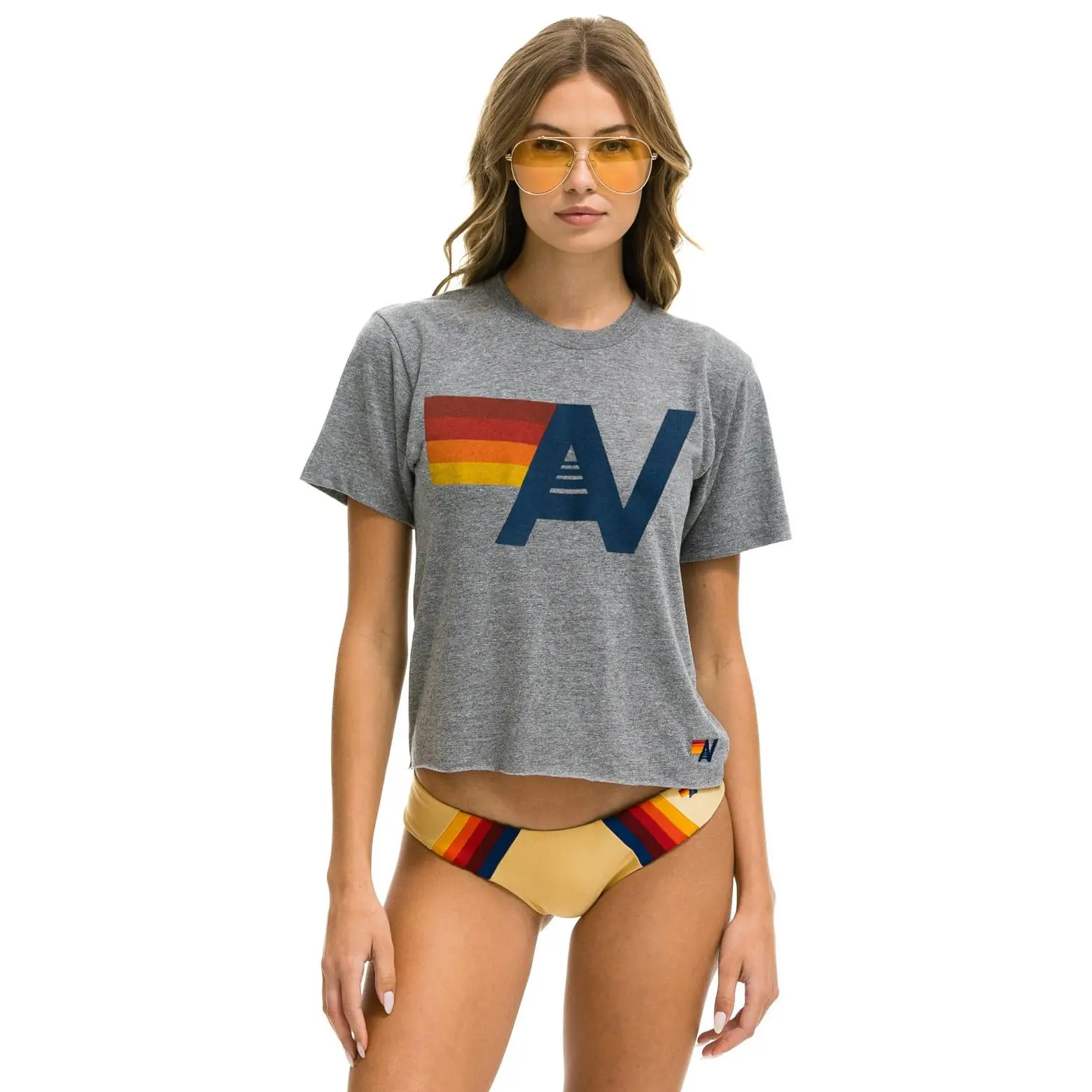 LOGO BOYFRIEND TEE - HEATHER GREY