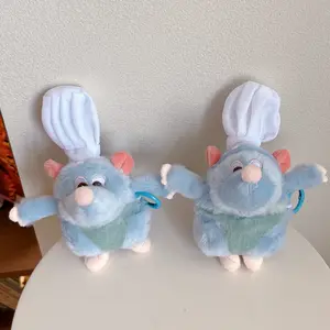 Chef Rat Plush Earphone Case for AirPods1/2/3/4/pro | Soft Plush Fluffy + 3D Shape + Portable Buckle + Protection | Cute & Healing | Daily Commute/Outing Decoration | Girlish Cute Earphone Protector