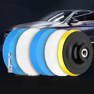 Car Waxing Tool Set, Sponge Polisher Machine, Angle Grinder Polishing Discs, Complete Round Polishing Kit, Car Care Essentials
