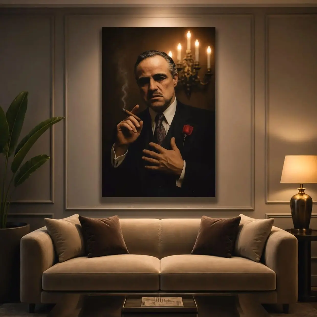 Don Vito Corleone - The Godfather Wall Art | Cinematic Mafia Art Print | Poster, Canvas, Framed | Home Decor | Gift for Fans
