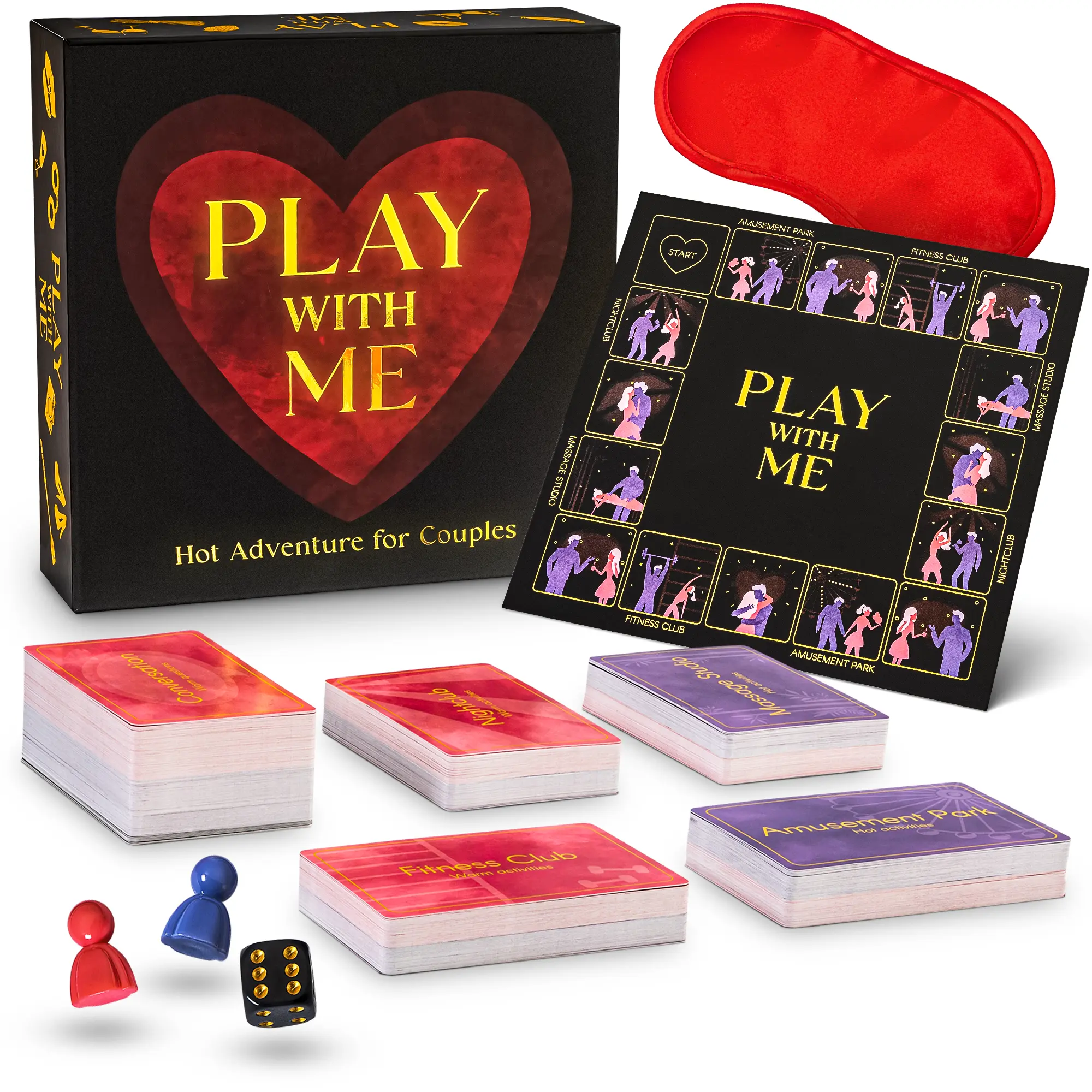 Romantic Couples Date Night Game – Date Night Card Game with 300 Spicy Dares & Conversation cards | Fun Couples Game For 2 Players | Perfect Couples Gift for Boyfriend & Girlfriend