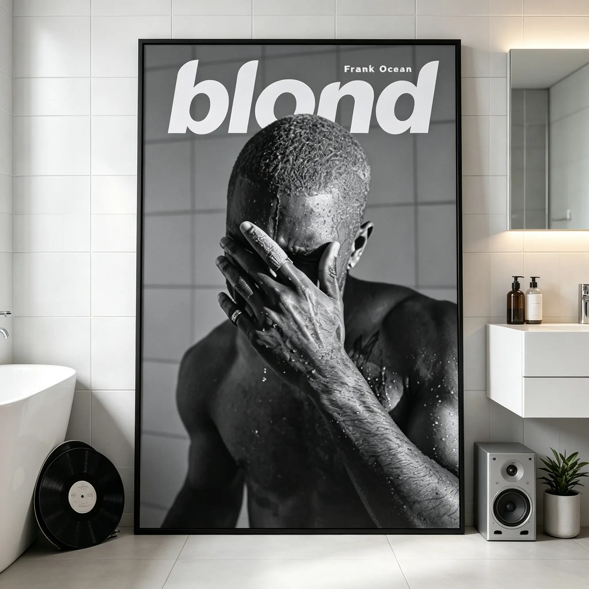 Frank Ocean Blond Album Decorative Canvas Poster, Black-White Music Cover Wall Print, Hip Hop Rap Artist Wall Art, Aesthetic Bedroom Decor, Gift For Frank Ocean Fans