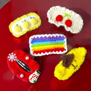 Yellow Vibe 5pc Crochet Hair Clip ON SALE Set SC0102