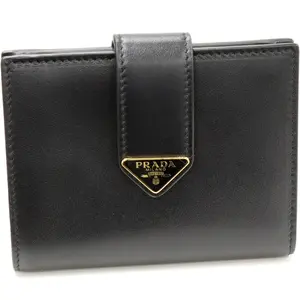 Pre-owned PRADA Calfskin Small Leather Goods Calf Leather Wallet