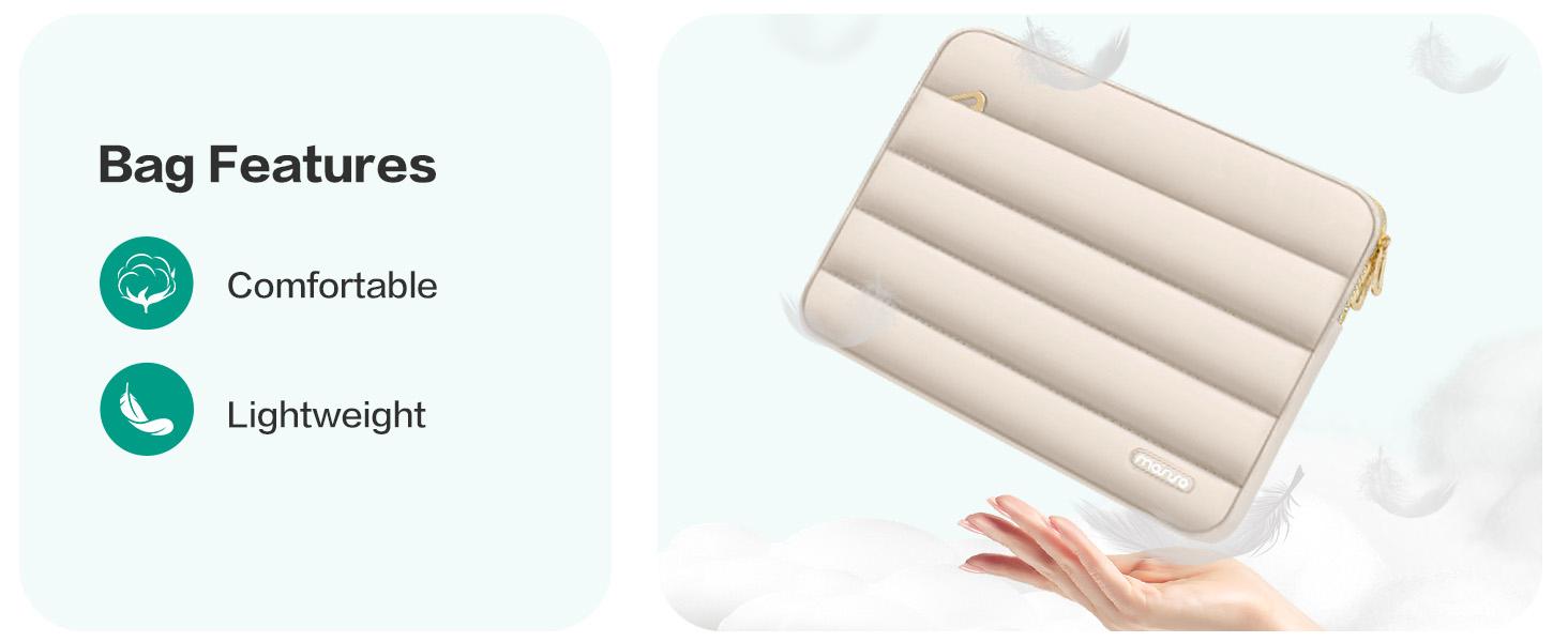 MOSISO Puffy Laptop Sleeve with Small Case, Soft Protective Bag for 13.3-17.3 inch Devices – Slim, Lightweight & Shockproof, Compatible with MacBook/HP/Dell/ASUS, Ideal for Work, Commute, Travel, School & Daily Use