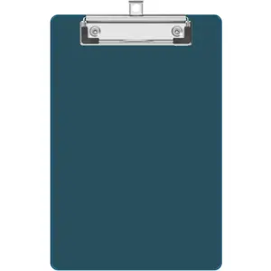 A5 Small Clipboard, 6 x 9 Plastic Mini Teal Colored Clip Boards with Low Profile Clip, Half-Letter Size for Classroom, Teacher, Students, School & Office Supplies