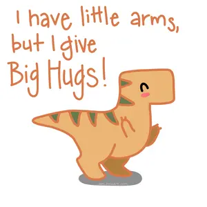 Big Hugs Emotional Support Dino Photo Print
