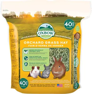 Oxbow Animal Health Orchard Grass Hay 40 oz - All Natural for Chinchillas, Rabbits, Guinea Pigs, Hamsters, Gerbils & Small Pets Grown in the USA