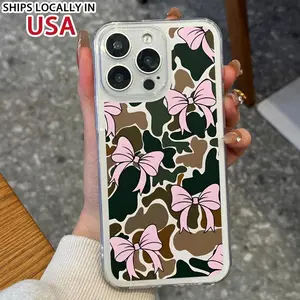 Fashion Camo Pattern Phone Case, Decorative Phone Protector Cover, Phone Accessories Compatible with iPhone 11 12 13 14 15 16 Series