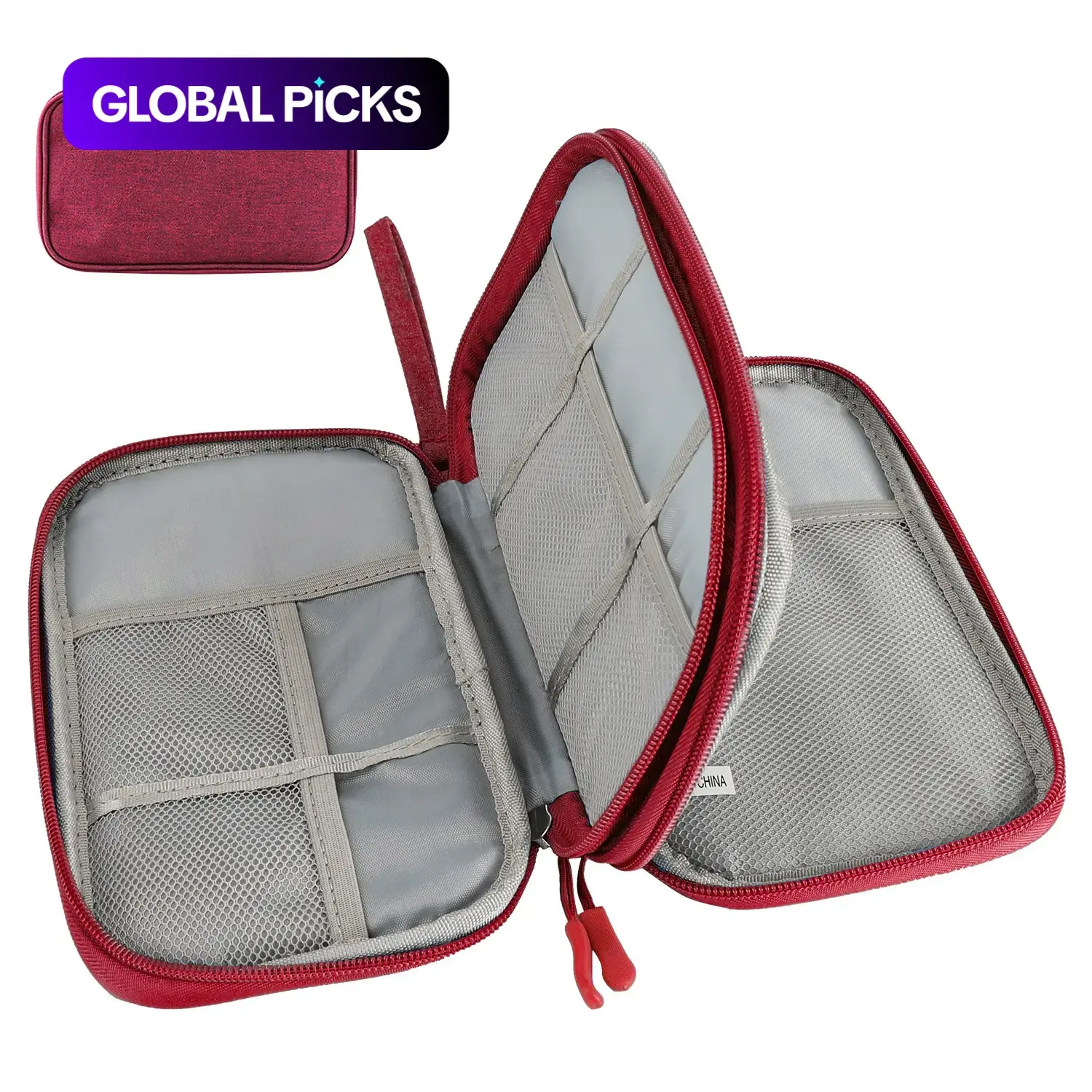 Portable Multi-Layer Cable and Headphones Storage Bag, Waterproof Zipper Storage Case for Cables, Earphones, Chargers, and Electronic Accessories, Travel Organizer for Camping and Summer Vacation, Summer Gift #GLOBAL PICKS