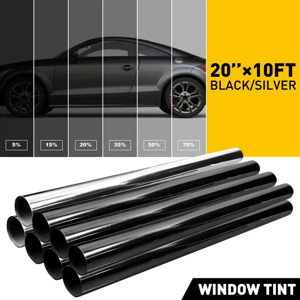 300CM Uncut Roll Window Tint Film 20" x 10ft – 1%/5%/15%/20%/35%/50%/70% VLT Available – Car/Home/Office Glass – DIY Adhesive Solar Tint，window tint film, car window tint, privacy window film, solar tint film, DIY adhesive tint