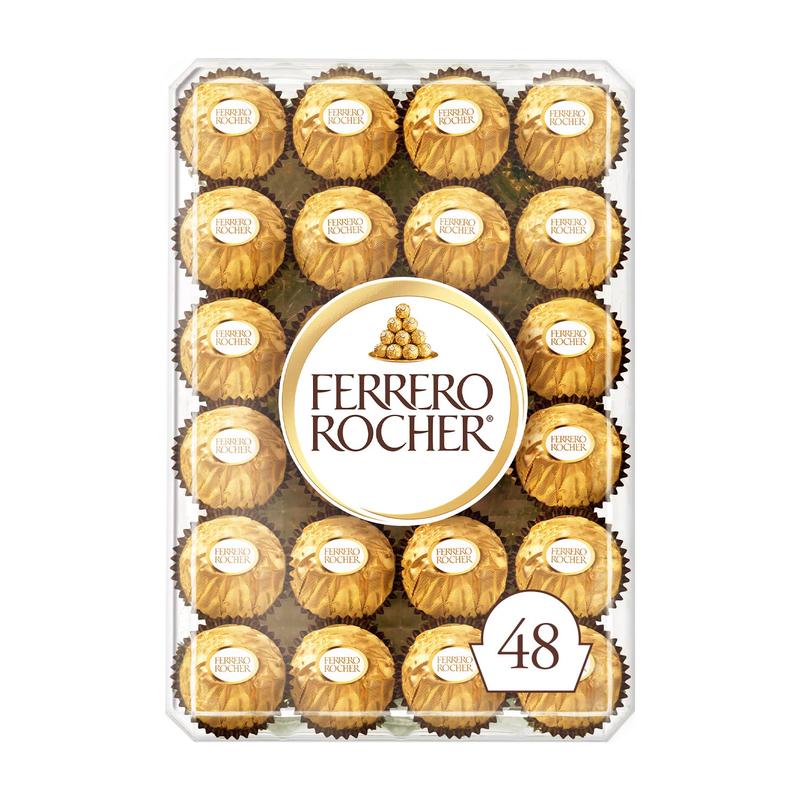 Ferrero Rocher Premium Milk Chocolate Hazelnut, 48 ct.Birthday Gift, Anniversary