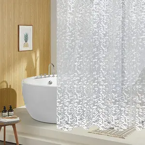 Transparent Shower Curtain Liner, 3D Eva Shower Curtain Insert, Simple Home Decor Curtains, Door Curtains, Partition Curtains, Metal Eyelets, 72x72 Inch